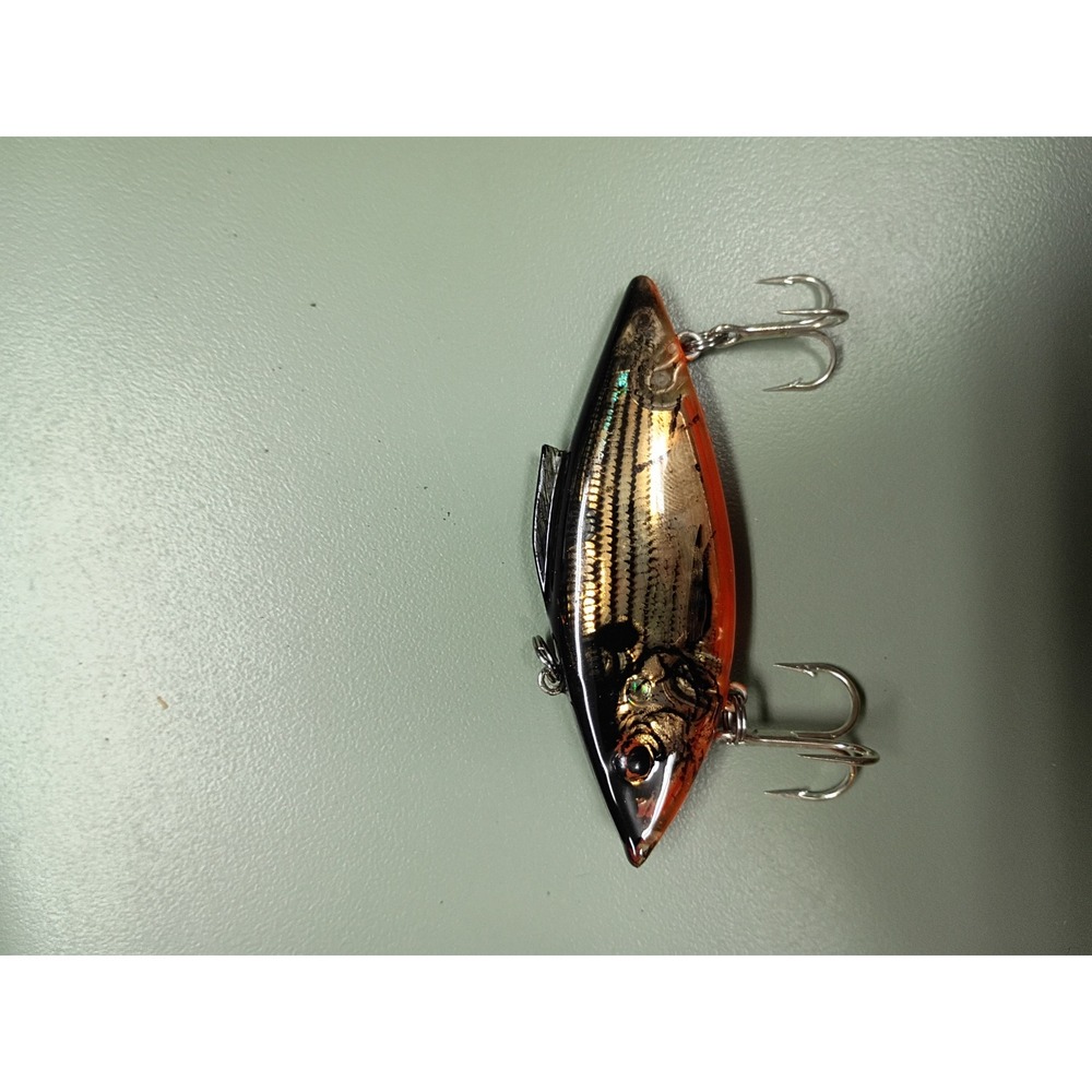 Bill Lewis Rat-L-Trap 1/2 oz Lipless Crankbait Chrome Black Orange Belly Lure